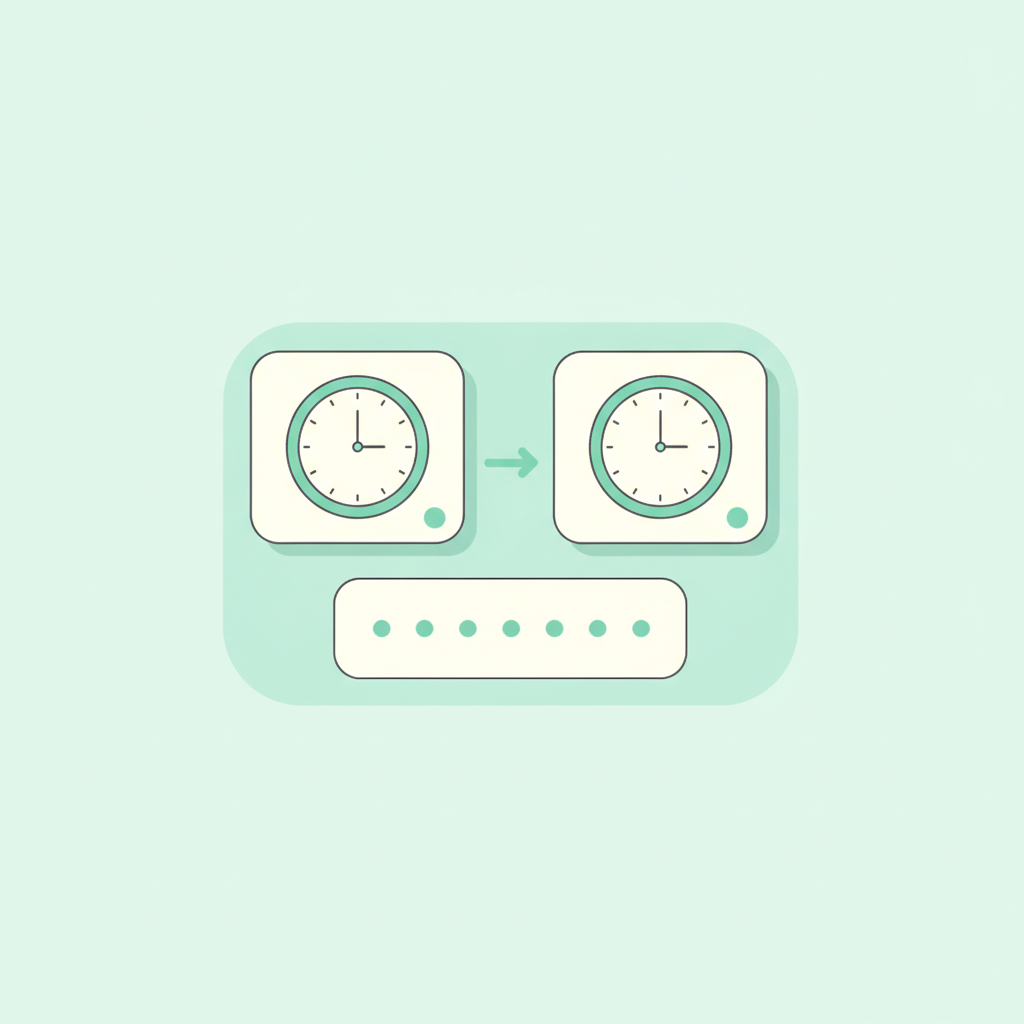 Two clock faces side by side showing an hour of difference between them