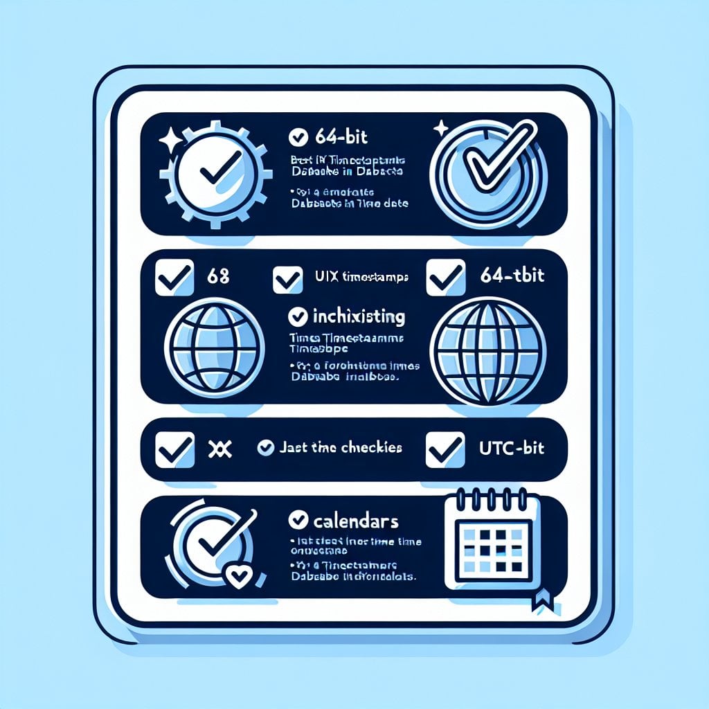 Best practices checklist for Unix timestamps in database design