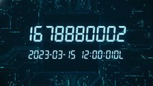 Live epoch clock showing the current Unix timestamp and UTC time